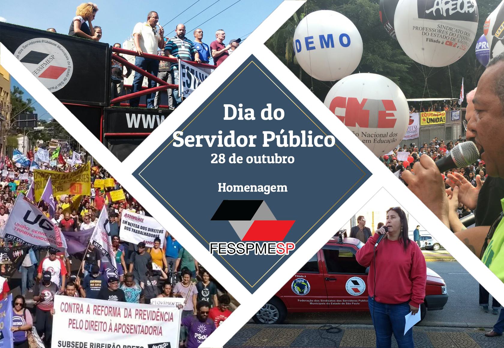 Dia do servidor público, homenagem da FESSPMESP aos servidores públicos municipais