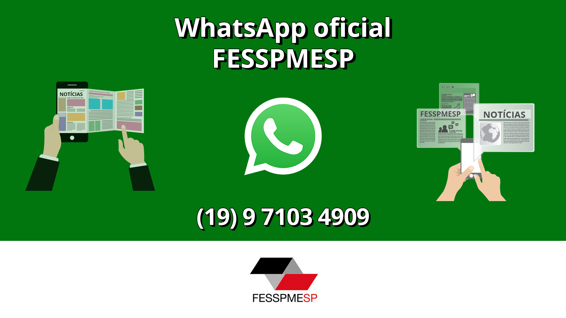 Comunicado: WhatsApp oficial FESSPMESP