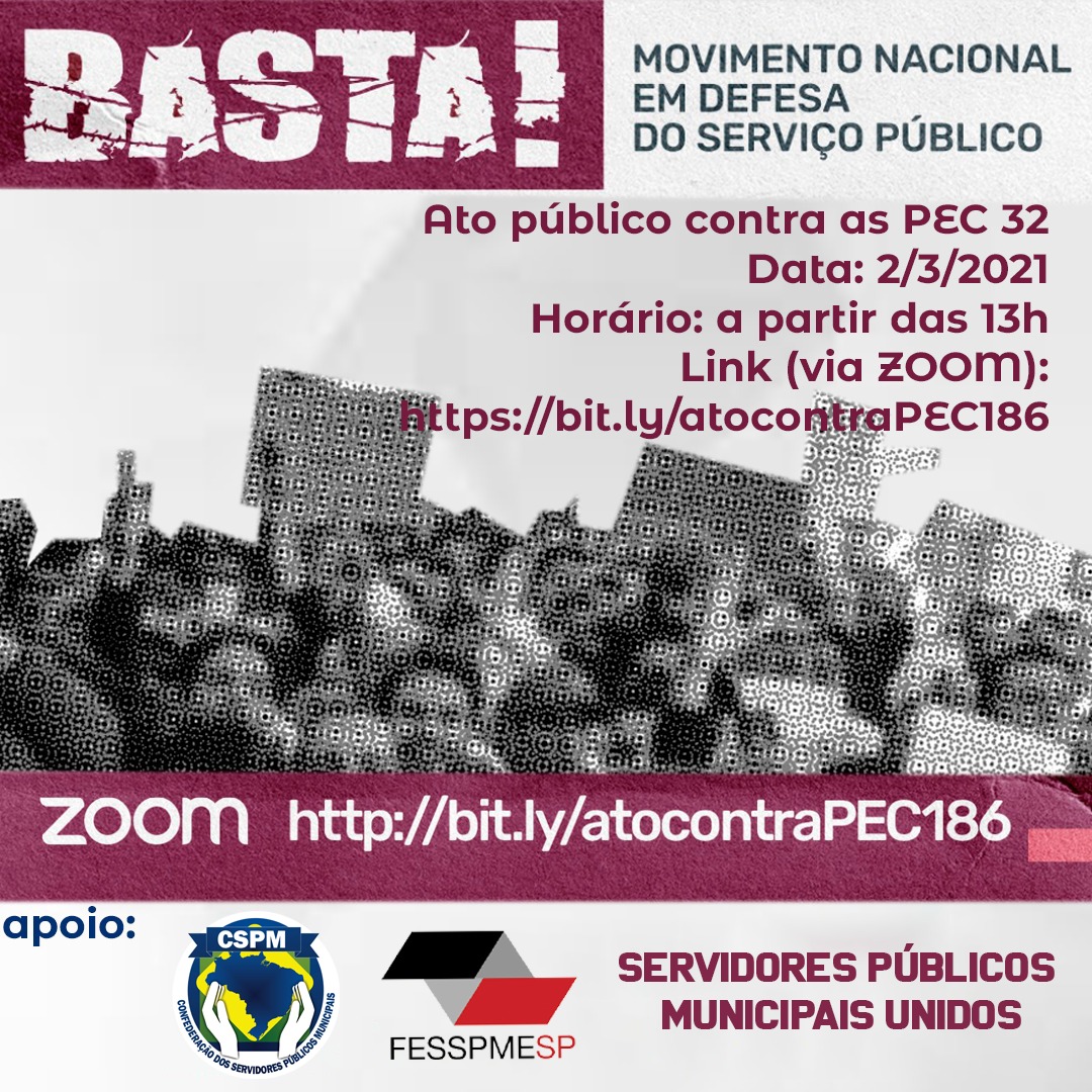 Aires Ribeiro convoca todos os servidores para o ato público (virtual) contra a PEC 32 e PEC 186