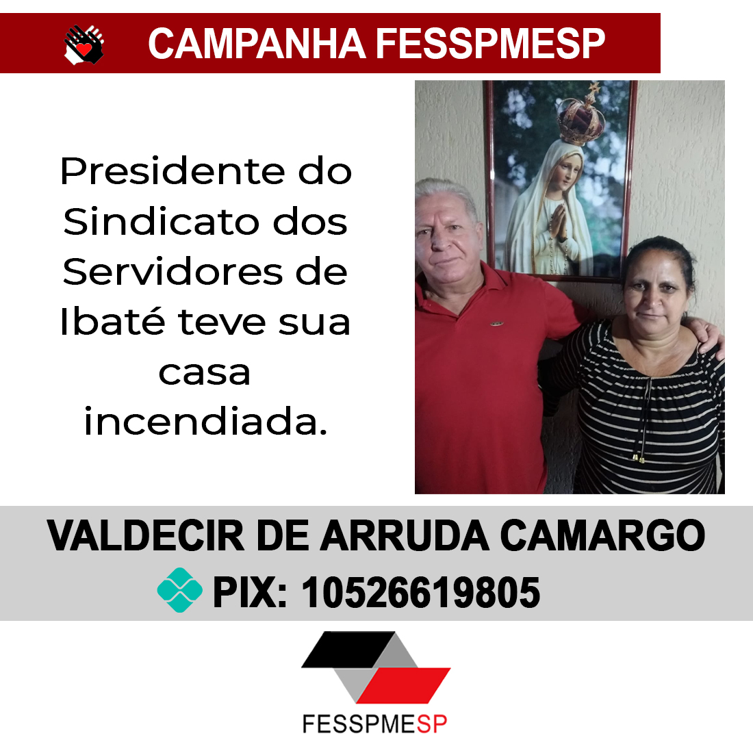 Campanha FESSPMESP: Valdecir de Arruda Camargo