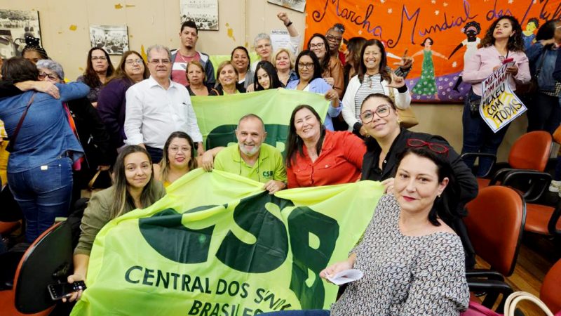 MULHERES NA LUTA | Dirigentes da Fesspmesp participam de plenária com a ministra Cida Gonçalves